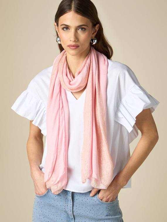 Modal blend scarf with lurex thread