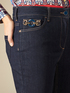 Regular blue rinse eco-friendly jeans with buckle image number 2