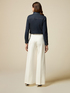 Milano-stitch palazzo trousers image number 3