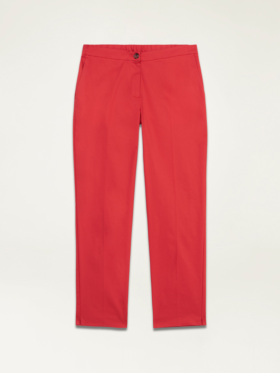 Basic cotton-blend trousers