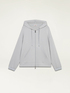 Soft touch sweatshirt with zip and hood image number 3