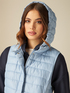 Sleeveless down jacket with hood image number 2