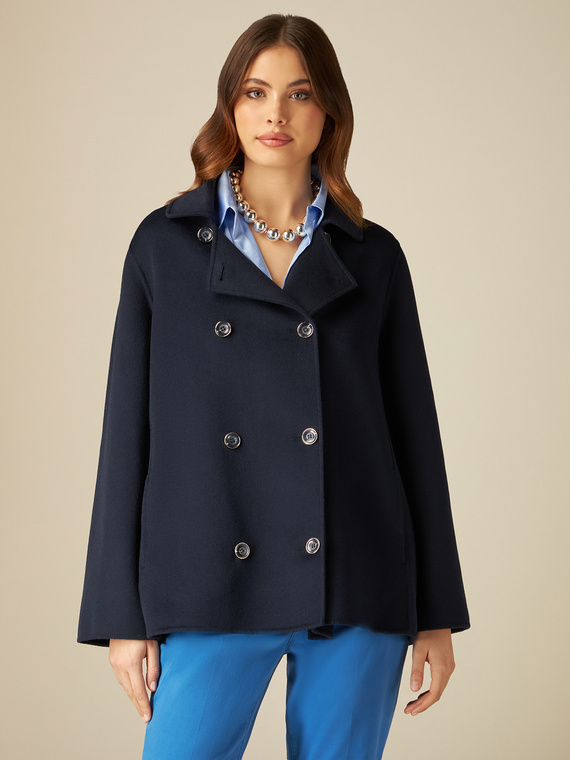 Short wool blend coat