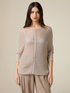 Lurex blend sweater with openwork image number 0