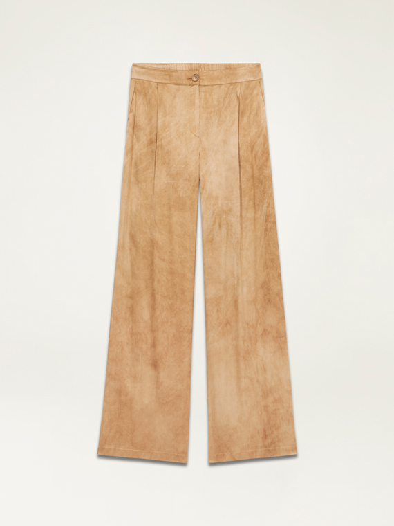 Palazzo trousers in délavé satin