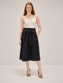 Midi skirt with bow belt image number 0