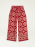 Patterned viscose palazzo trousers image number 4