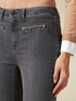 Jeans regular grigi eco-friendly con ricamo gioiello image number 2