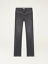 Jeans regular grigi eco-friendly con ricamo gioiello image number 4