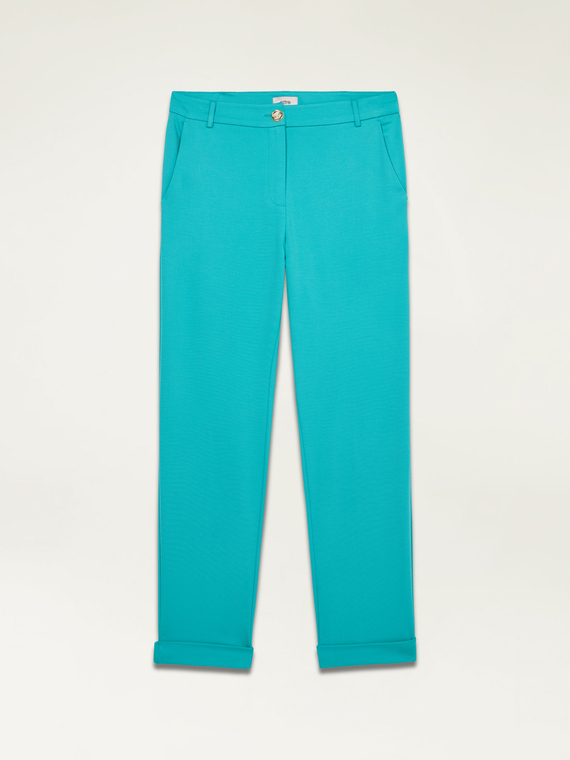 Milano-stitch stovepipe trousers