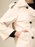 Short trench coat in coated fabric image number 2