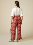 Patterned viscose palazzo trousers image number 1