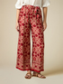 Patterned viscose palazzo trousers image number 3