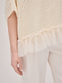 Poncho sweater with ruffle in tulle image number 2