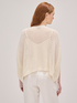 Poncho sweater with ruffle in tulle image number 1