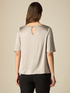 Short-sleeved satin blouse image number 1