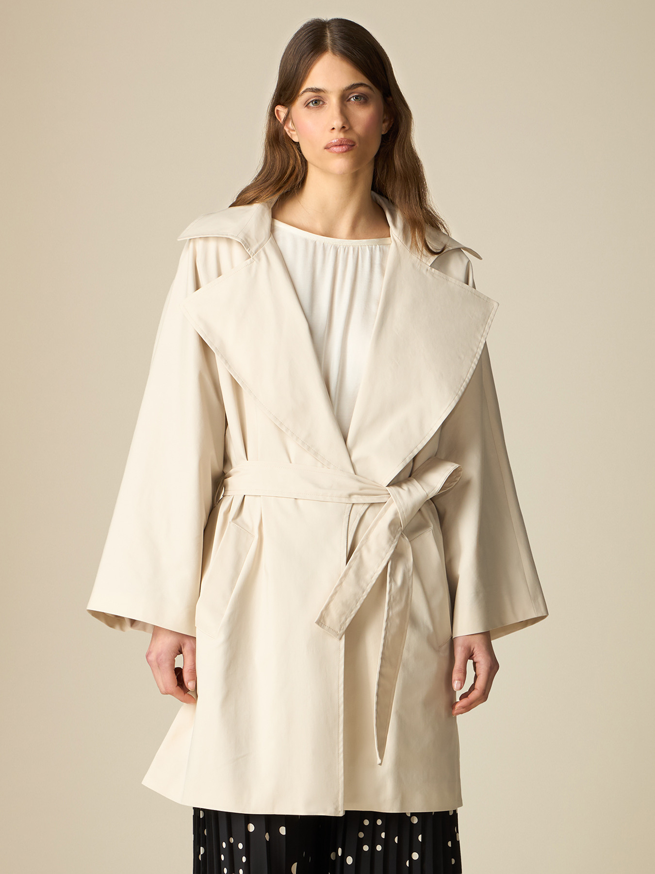 Technical fabric kimono trench coat image number 0