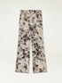 Patterned satin palazzo trousers image number 4