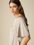 Short-sleeved satin blouse image number 2