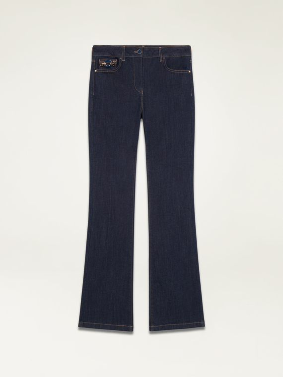Blue rinse flare jeans