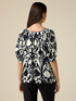 Blusa in raso floreale image number 1