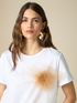 T-shirt con fiore in tulle image number 2