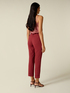Pantaloni cropped din țesătură crepe image number 1