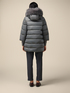 Midi down jacket with hood and cuffs image number 1