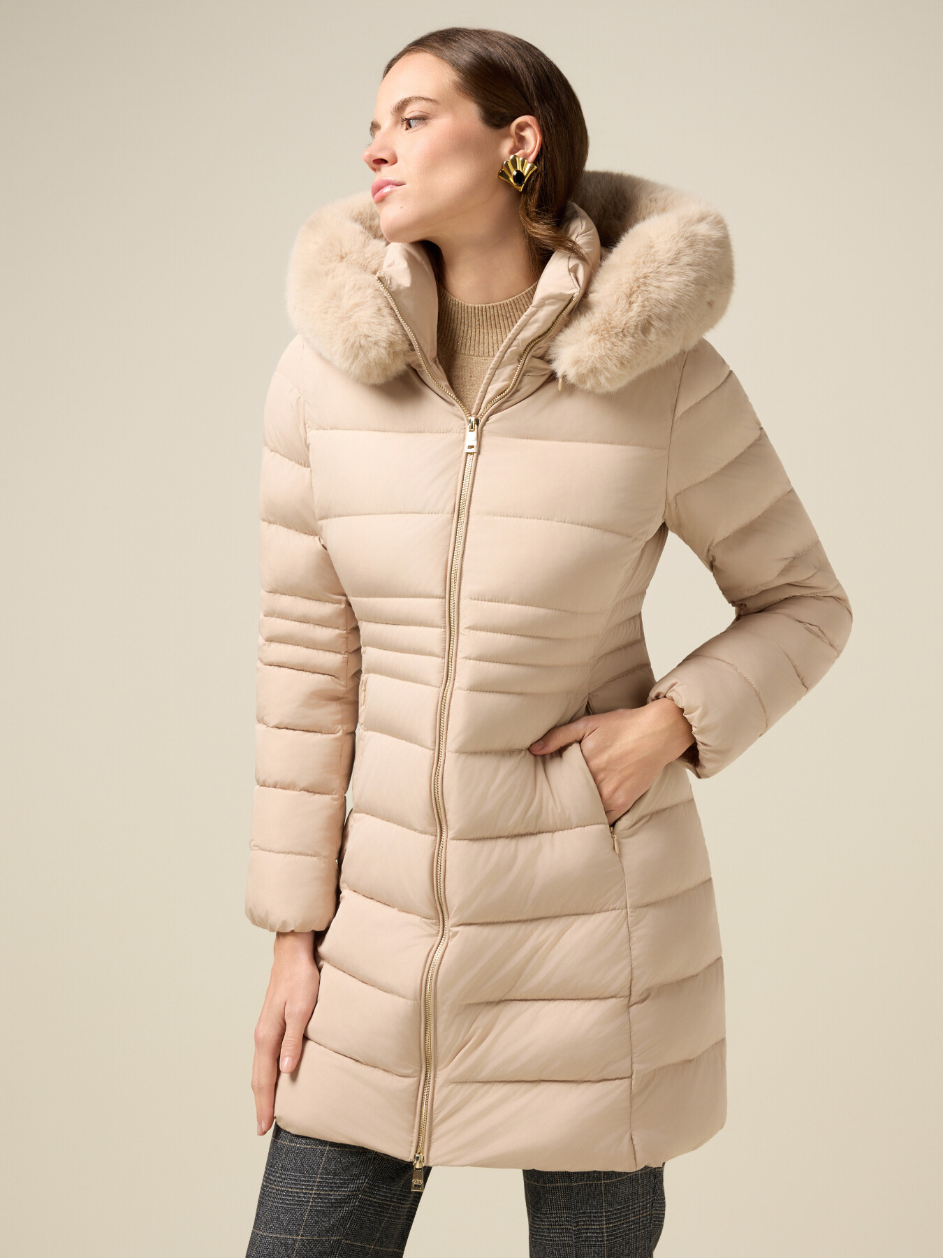 Midi-Daunenjacke mit Kapuze image number 0