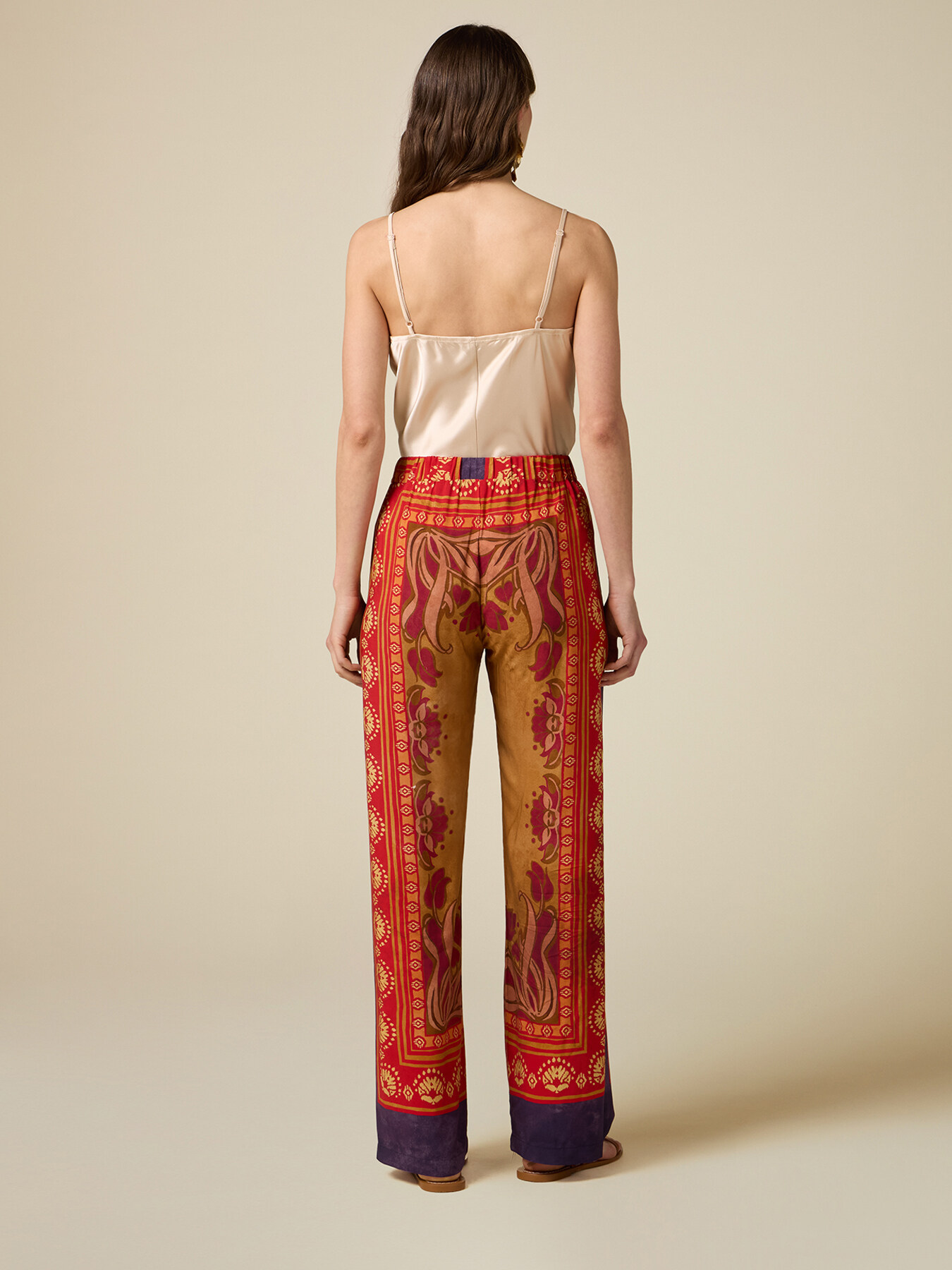 Flowing viscose trousers image number 1