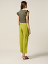 Pantaloni cropped misto lino image number 1
