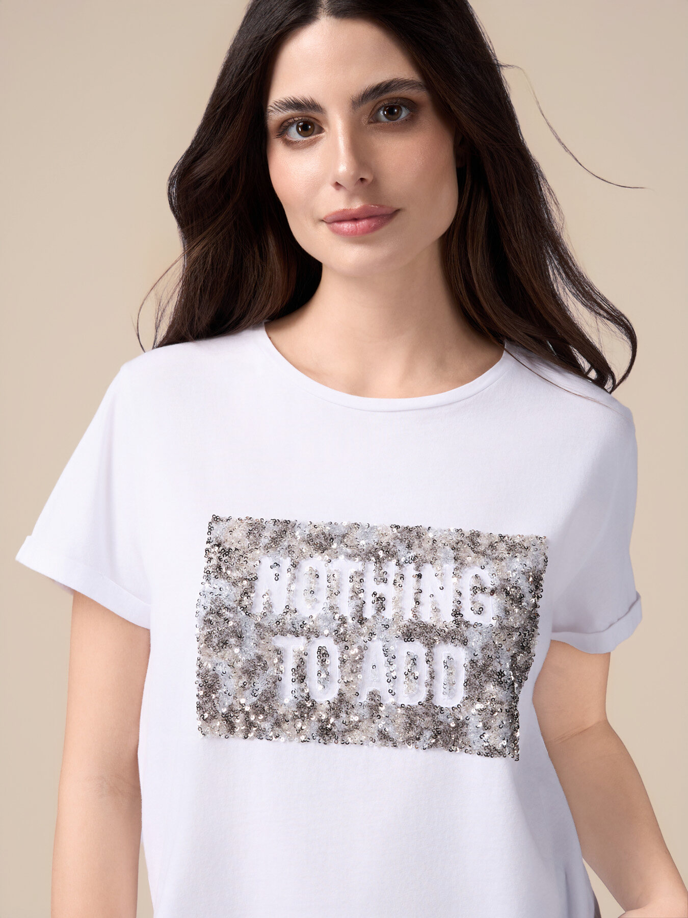 T-Shirt mit Pailletten-Stickerei image number 2