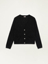 Cardigan din amestec de lurex și l&acirc;nă cu nasturi bijuterie image number 3