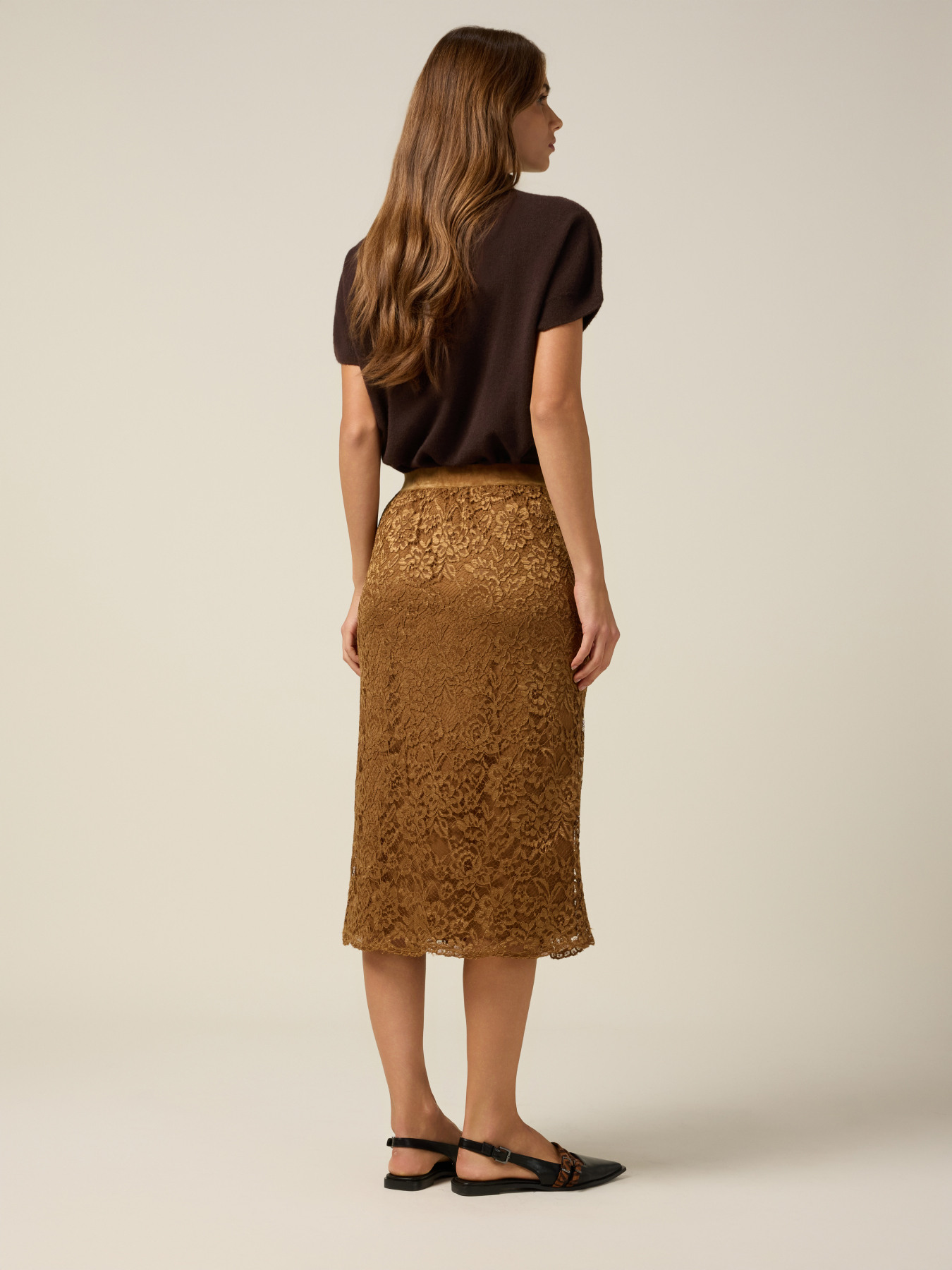 Midi lace pencil skirt image number 1