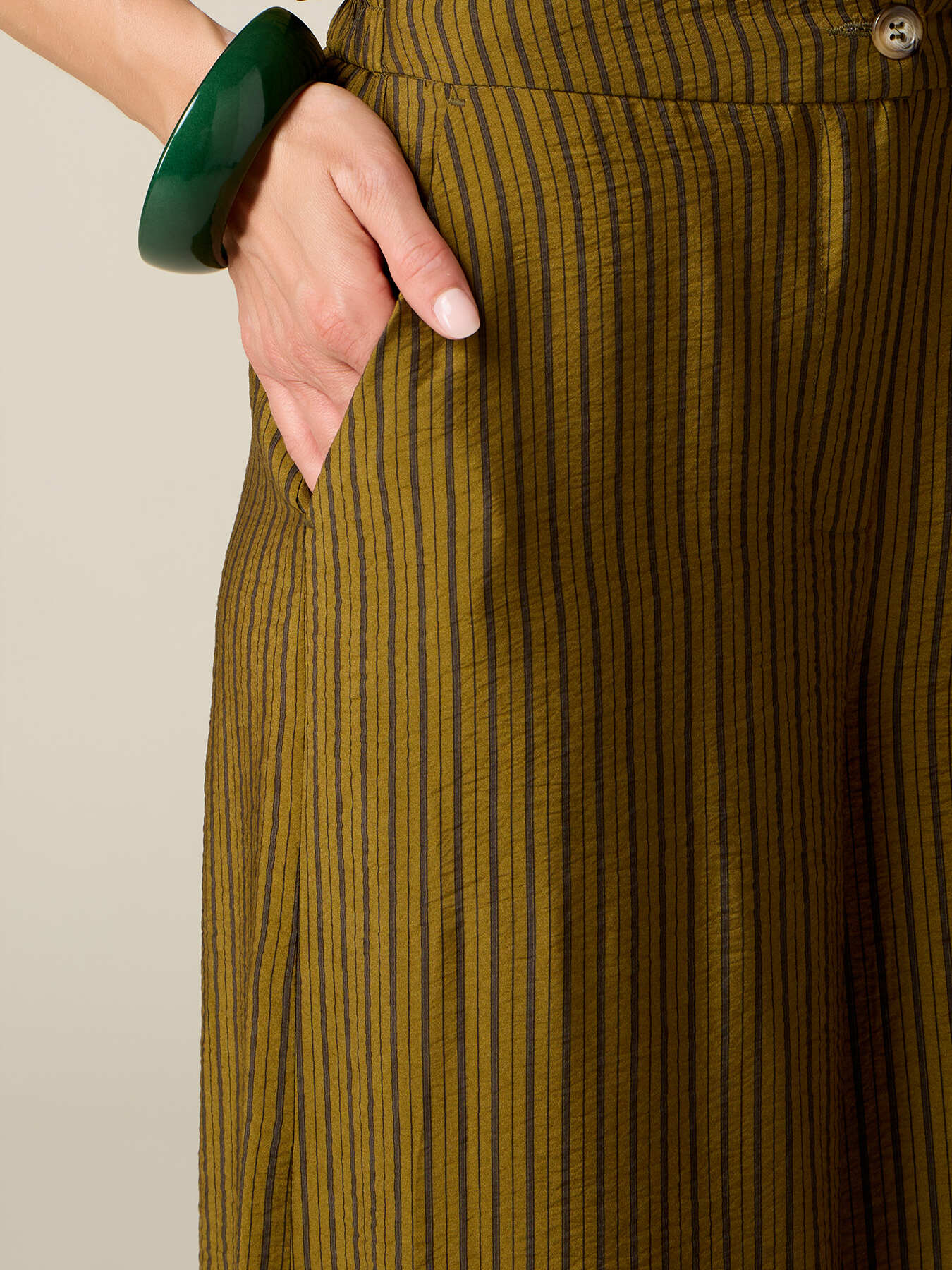 Pinstriped palazzo pants image number 2
