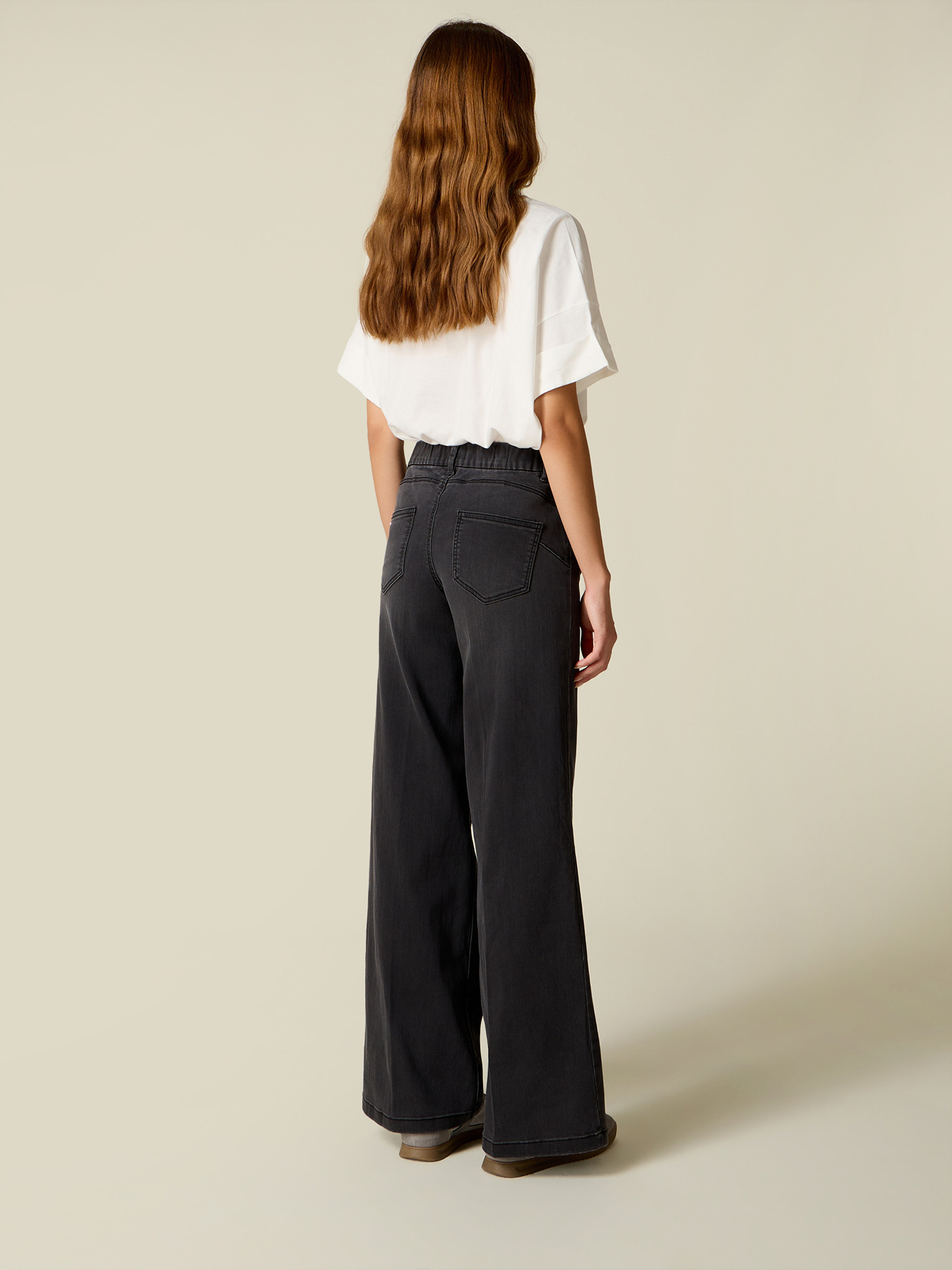 Palazzo-Jeans mit elastischem Bund image number 1