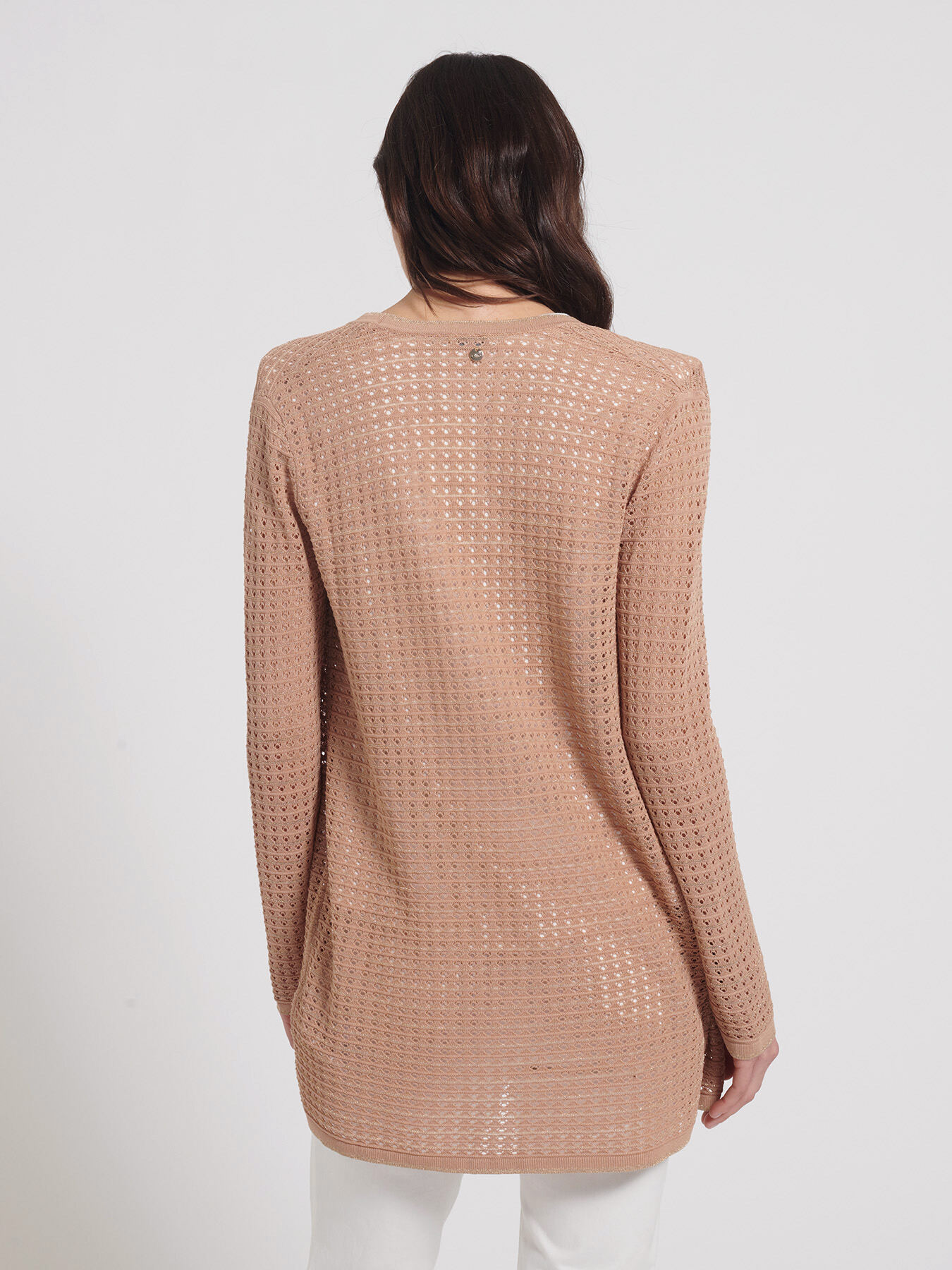 Cardigan mit Lochmuster image number 1