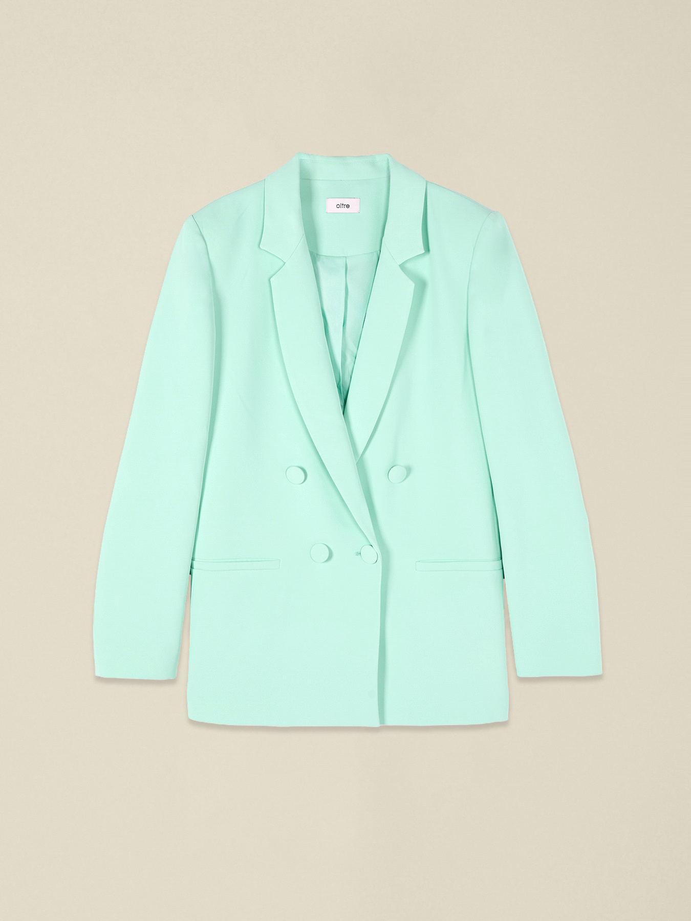 Blazer crois&eacute; en tissu cr&ecirc;pe image number 3