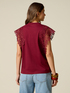 T-Shirt mit V-Ausschnitt und Spitze image number 1