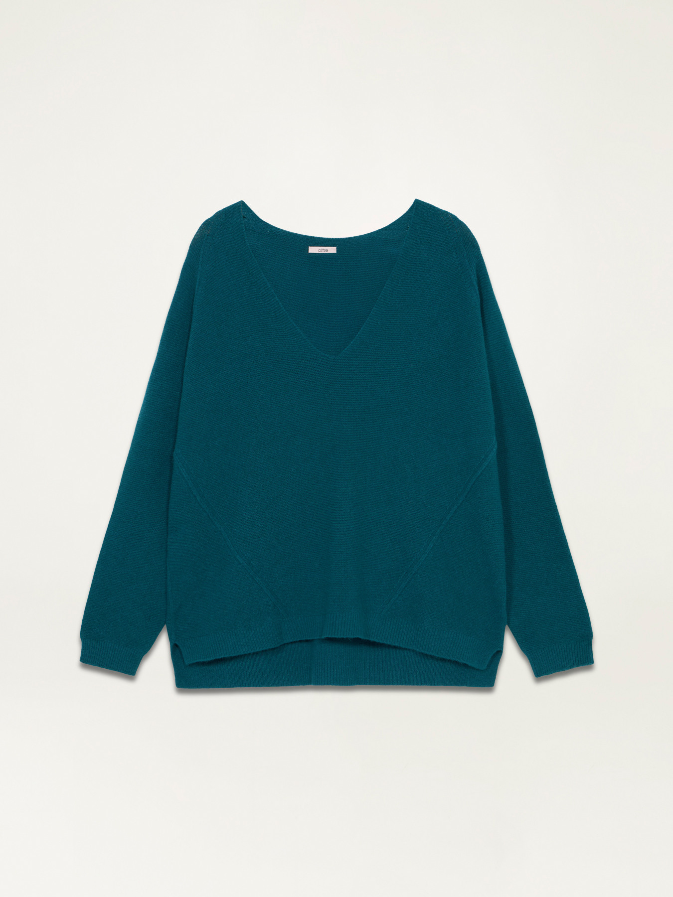 Oversize-Pullover mit V-Ausschnitt image number 3