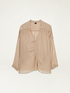Silk blend oversized blouse image number 4