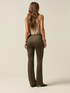 Pantaloni flare din tricot milano cu imprimeu image number 1