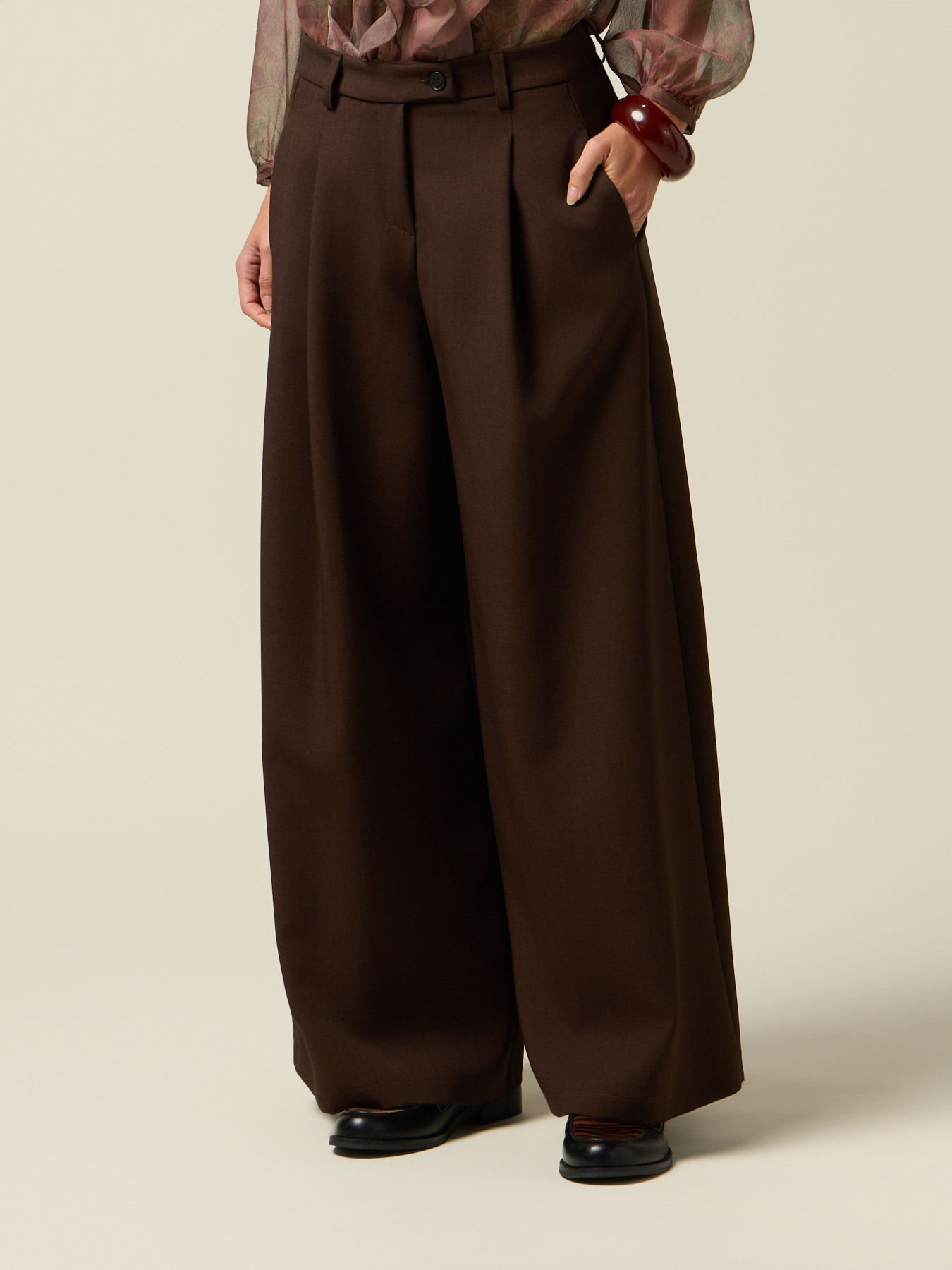 Palazzo-Hose mit Bundfalten image number 3