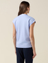 Zweistoff-T-Shirt mit V-Ausschnitt image number 1