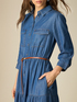 Vestito chemisier lungo in chambray image number 3