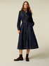 Denim shirt dress with belt image number 0