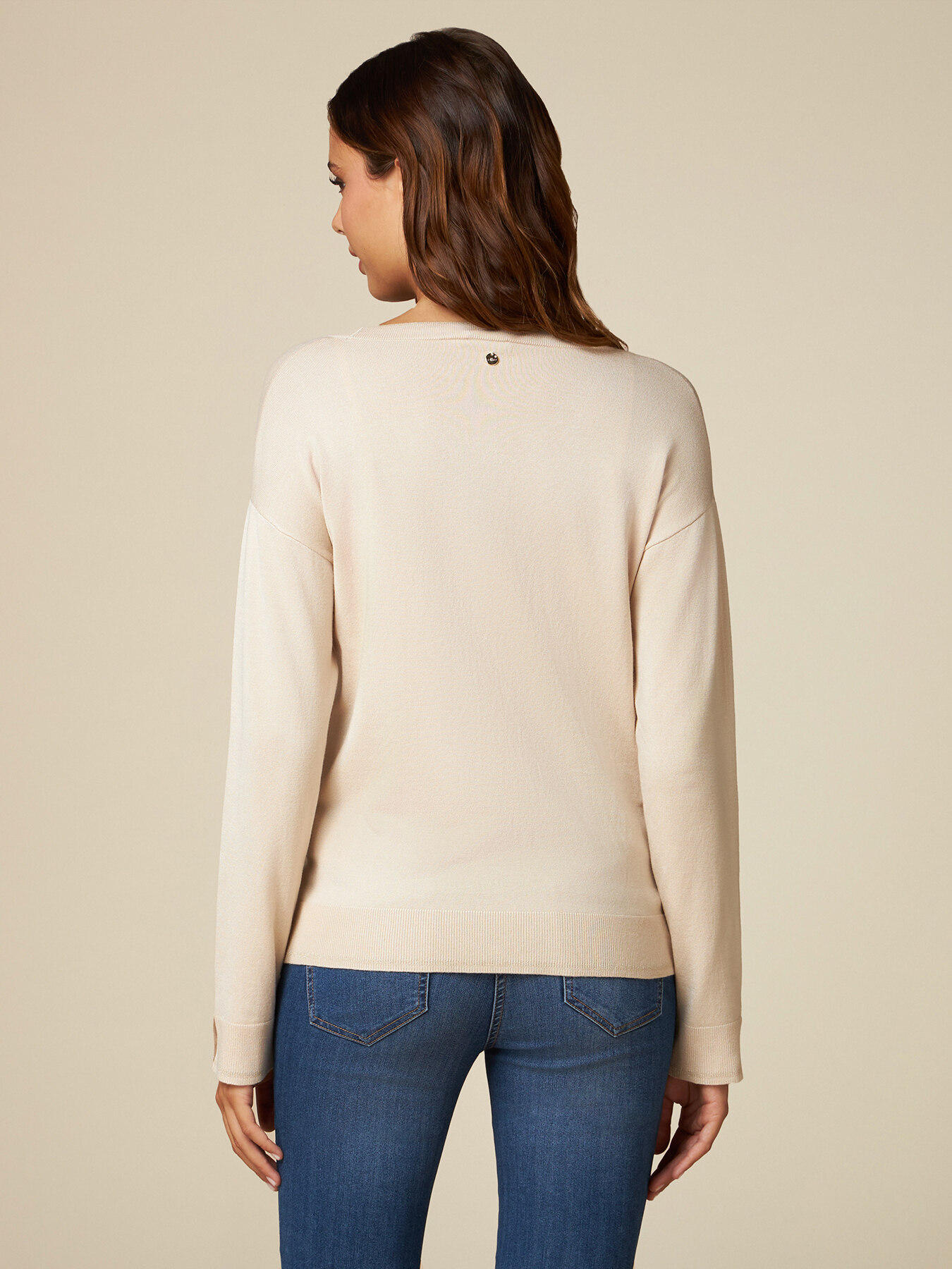 Cardigan col en V avec bords lurex image number 1