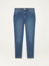 Eco friendly skinny jeans with jewel button image number 4