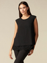Bi-material top with lace image number 0