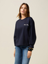 Rundhals-Sweatshirt mit Buchstaben-Stickerei image number 0